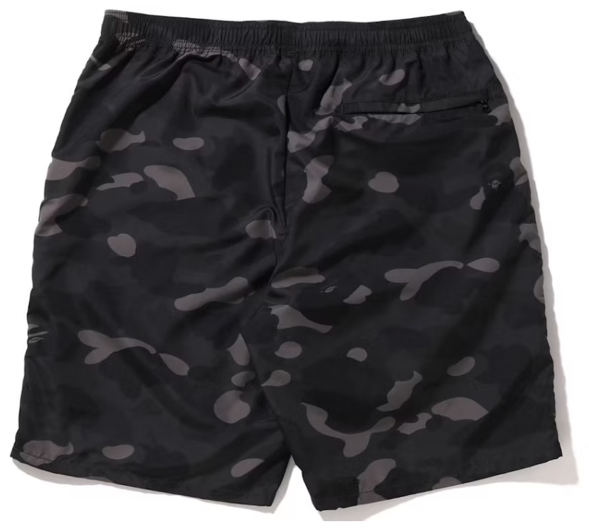 BAPE Color Camo Shark Beach Shorts (SS22) Black