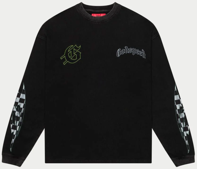 GODSPEED CrashOut LS T-shirt (Black Wash)