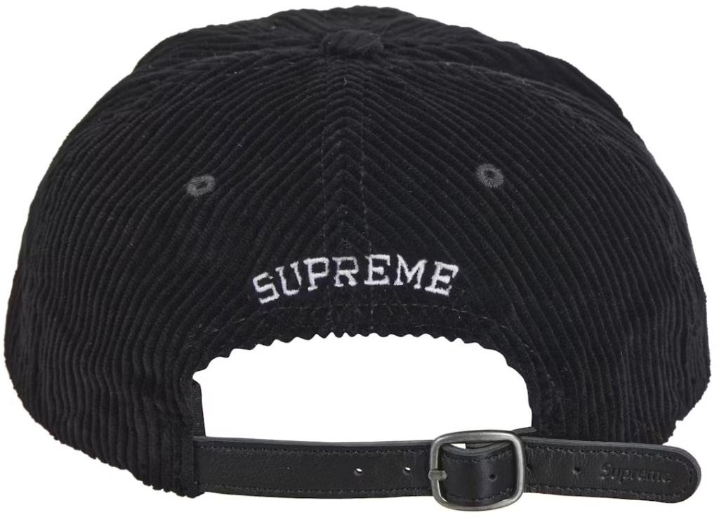 Supreme Corduroy S Logo 6-Panel (FW24) Black